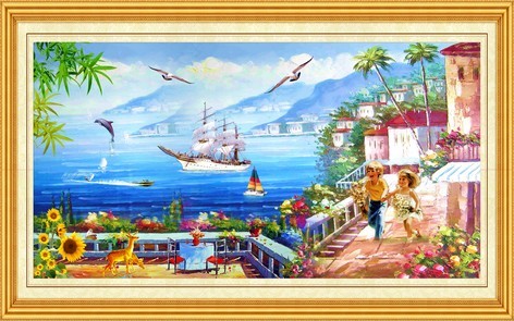 Tranh dán tường phong cảnh biển T321-009